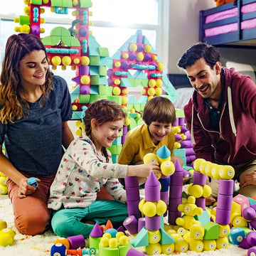 Blockaroo Magnetic Foam Building Blocks - 50-Piece Set, Bath & Bathtub Toys for Toddlers, Sensory STEM Building Blocks for Kids Ages 3-5