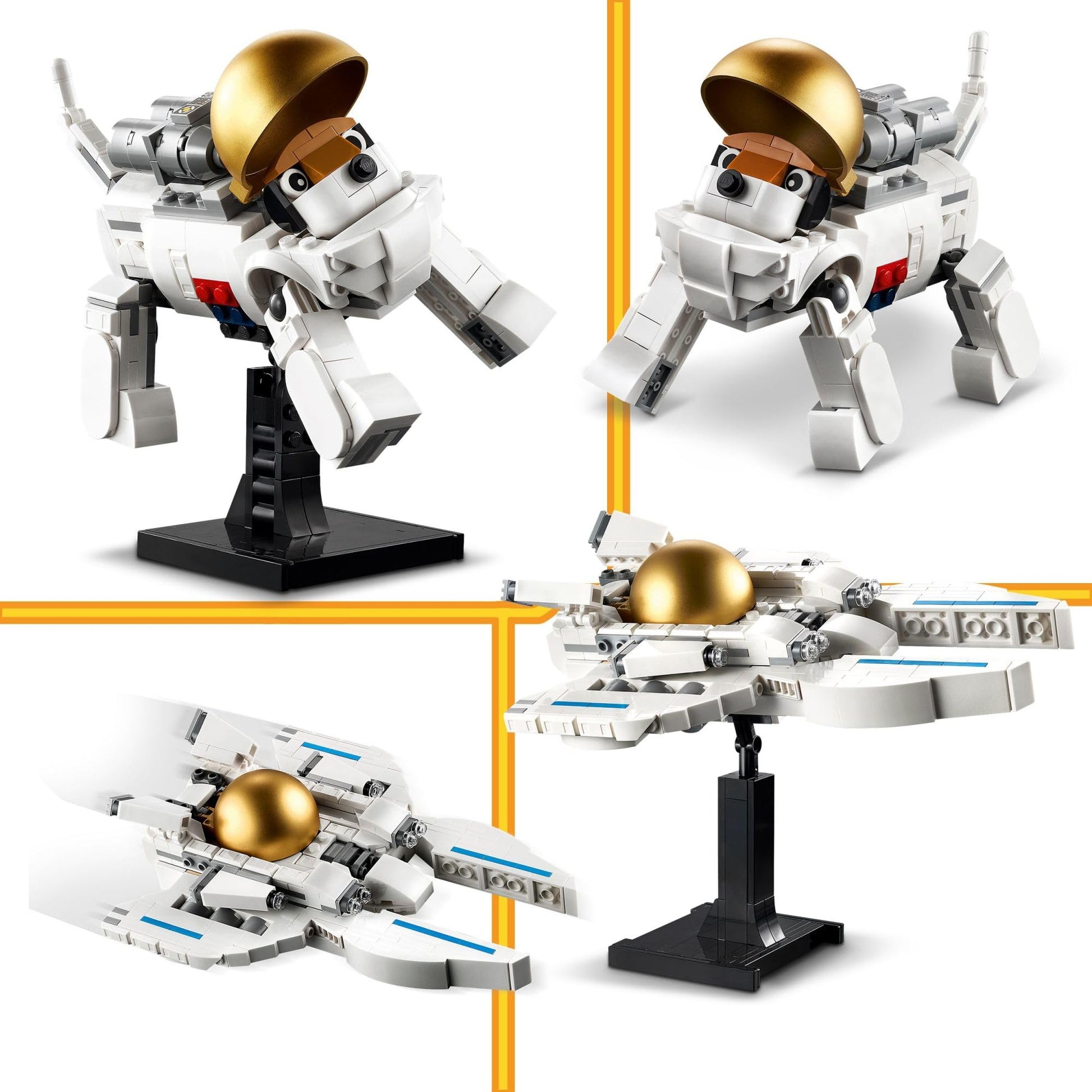 LEGO Creator Space Play Pack Building Toys Set - Space Toys for Kids, Boys & Girls, Ages 9+ - 6 Building Options Including an Astronaut, Spaceship, &