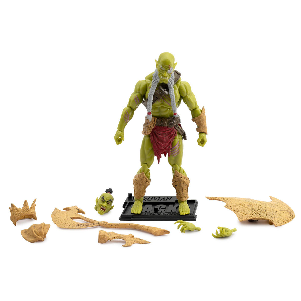 Boss Fight Studio Vitruvian H.A.C.K.S. Fantasy Series - Bur’Zagi, Mighty Orc Sovran, Action Figure - Highly Articulated Collectible & Customizable