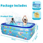 Seasons Inflatable Pool for Kids 58"x40"x20" PVC Thickened Swimming Pool