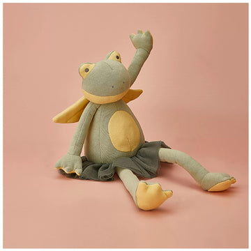 Ninqukico Stuffed Animal Long-Legged Frog 16" Tall,Safe Material Soft Angel Frog Toys for Girls Cute Ballerina Dolls with Skirt and Decor