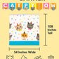 Oojami Cat Party Tablecloth 3 Pack 54"x108" with Happy Birthday Banner