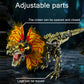 Mechanical Dilophosaurus Building Set, Flexible Joints with Light Effects and Realistic Details. Compatible with LEGO Animal Series, Great for Home