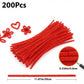 200Pcs Pipe Cleaners, Chenille Stems, Craft Pipe Cleaners for DIY Projects, Art Crafts, Flower Making, Creative Decor (Red)