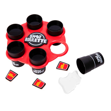 Buzzed: Shot Roulette by Relatable - The Roulette Wheel Drinking Game for Adults, Bachelor Party Games, Includes 1 Shot Roulette Wheel and 6 Shot Cups