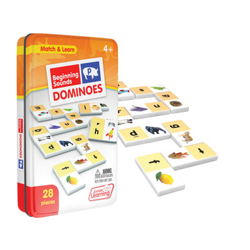 Junior Learning Beginning Sound Dominoes Educational Action Games, Multi (JL492) for 48 months to 96 months