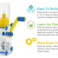 Tenergy ODEV Dynamo Lantern Educational STEM Building Toy, Hand Cranked Power Generator, Light Bulb Science Experiments Kits for Kids Age 14+