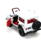 Jada Just Trucks 1:24 1973 Ford Bronco Bridgestone Die-Cast Truck & Tire Rack, Toys for Kids and Adults(White/Red)