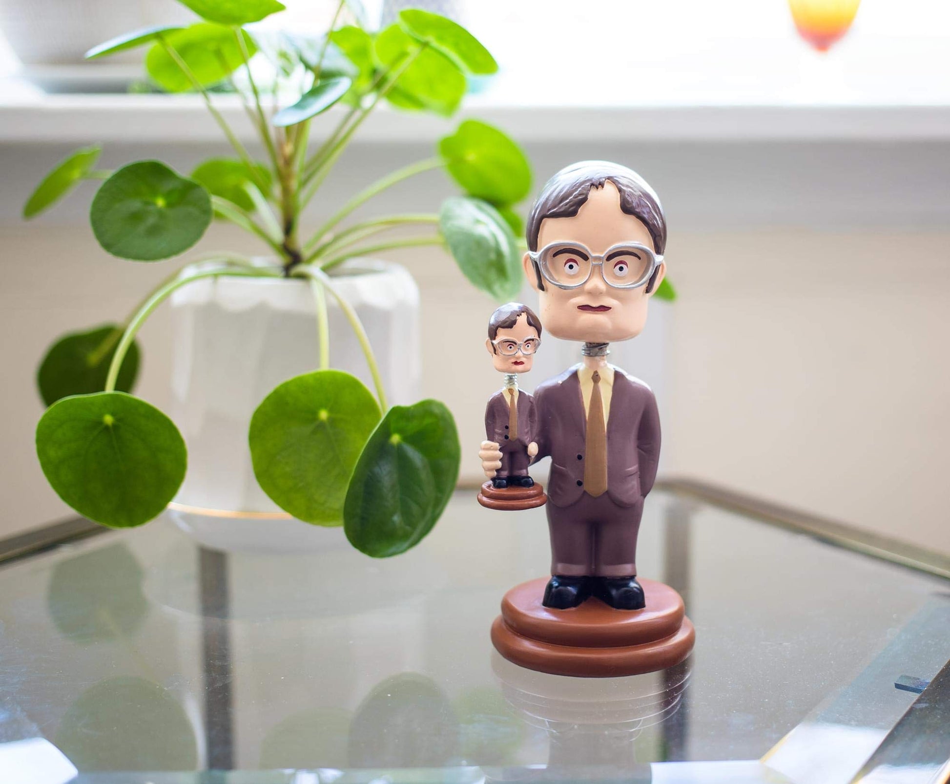Surreal Entertainment The Office Double Dwight Resin Bobblehead | Collectible Action Figure Statue, Desk Toy Accessories | Novelty Gifts for Home