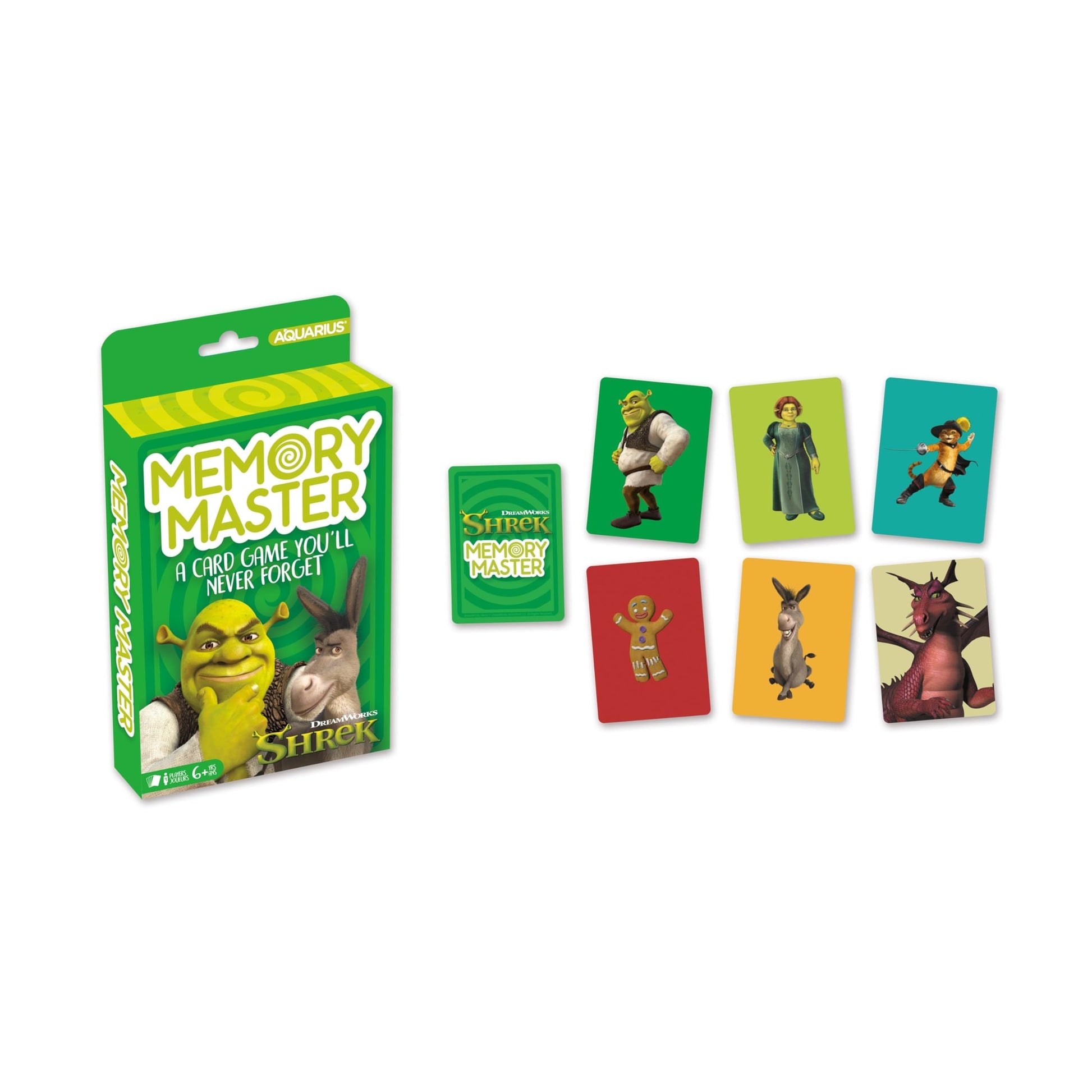 Aquarius Shrek Memory Master Card Game - Official Shrek Matching Game for Kids & Families - Ages 6+, Game Night Gift
