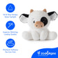 The Petting Zoo Cow Stuffed Animal Plushie, Gifts for Kids, Snugletz Zoologee Plush Toy, 7 in