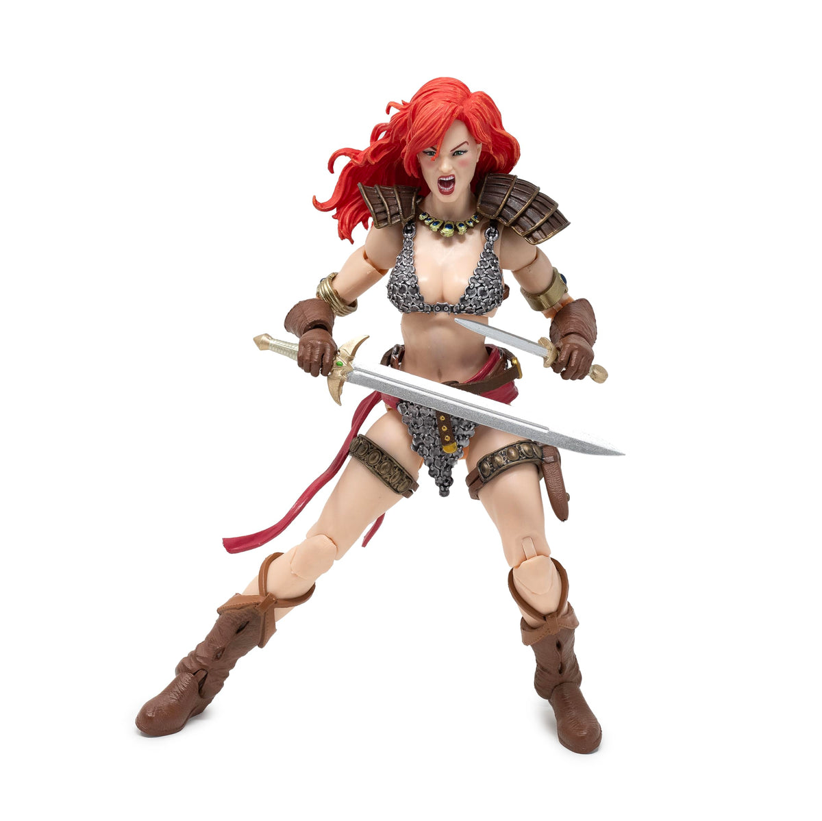 Boss Fight Studio Epic H.A.C.K.S. Red Sonja Deluxe Action Figure - Highly Articulated Collectible, Customizable Figurine with Complete Accessories