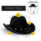 Fun Central Felt Studded Cowboy Hat Party Favor Supplies - Black