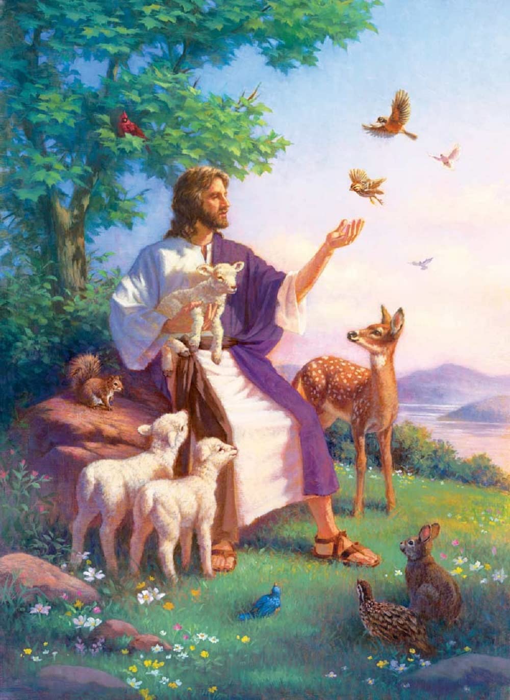 SUNSOUT INC - Love for All - 500 pc Large Pieces Jigsaw Puzzle by Artist: Corbert Gauthier - Finished Size 19.25" x 26.625" - MPN# 55960