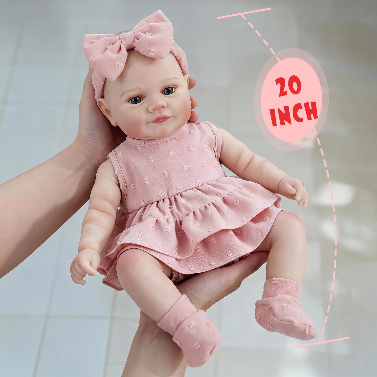 Reborn Baby Dolls with Two Clothing Sets - 20 Inch Realistic Baby Doll boy, Cute Vinyl Body Real Life Baby dolls, Newborn Lifelike Baby Doll with