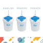 Mini Trilingual Paint Cups and Brushes, Art Set, Assorted, 13-Piece