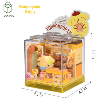 ROLOSO Cute Building Bricks Blocks Toys Miniature Sets with Transparent Display Fun Toy Collectible Gift for Fans Girls Birthday Party Supply