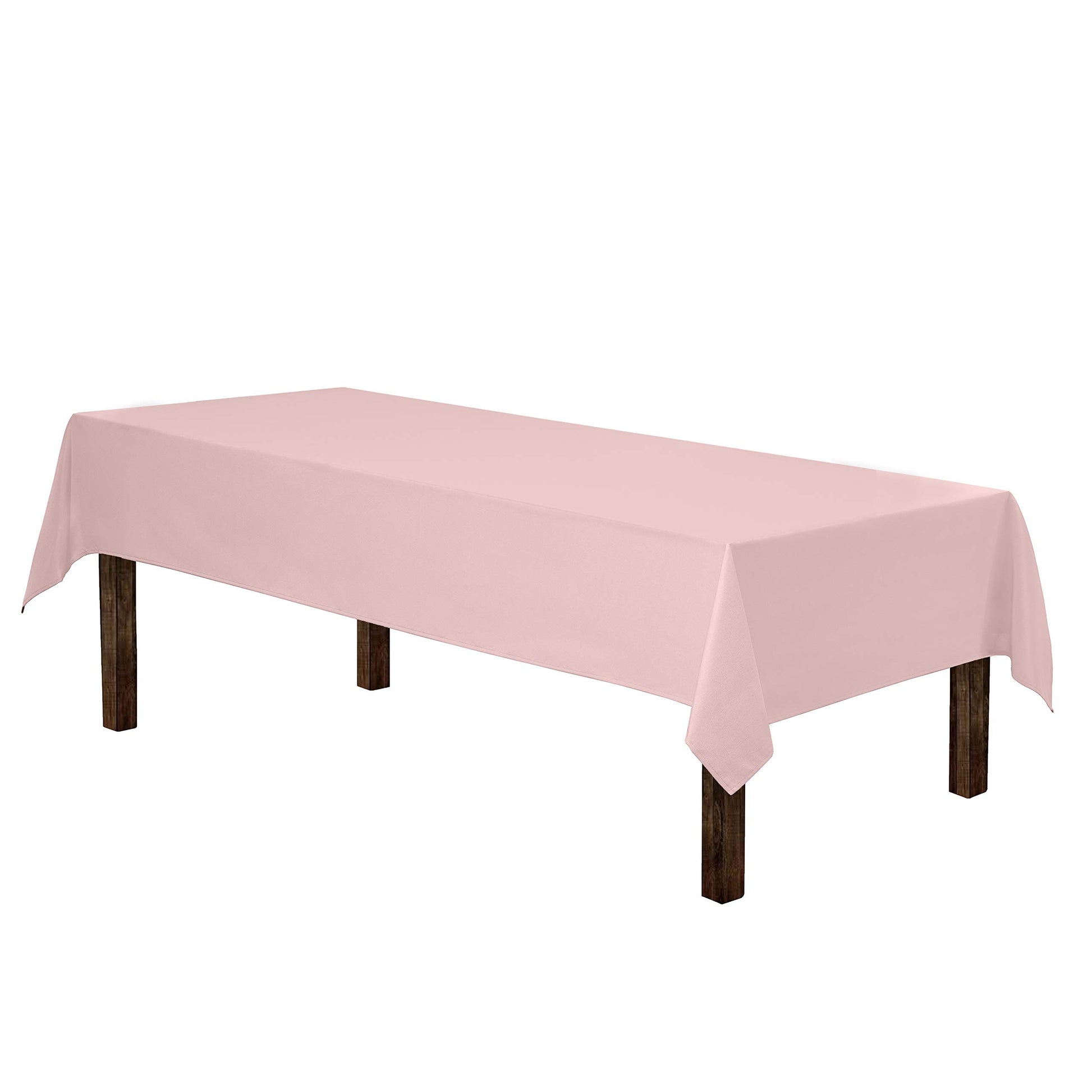 Gee Di Moda Rectangle Tablecloth - 60 x 102 Inch Pink Table Cloth for 6 Foot Rectangle Tables - Heavy Duty Washable Fabric - for Holiday Party
