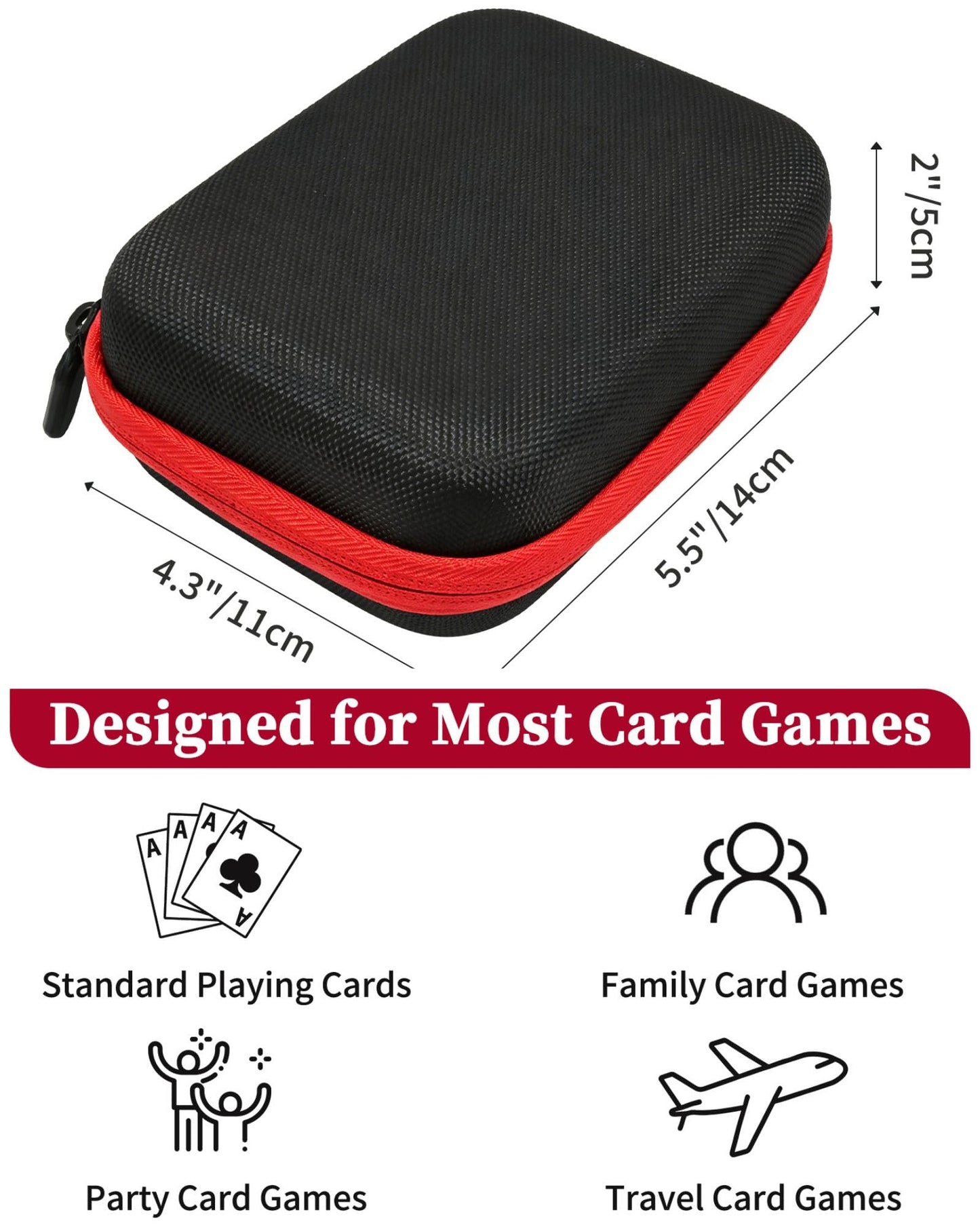 Mavronley Playing Card Game Case, Card Holder, Storage Box for UNO, SKYJO, Five Crowns, Phase 10 and More (Case Only)