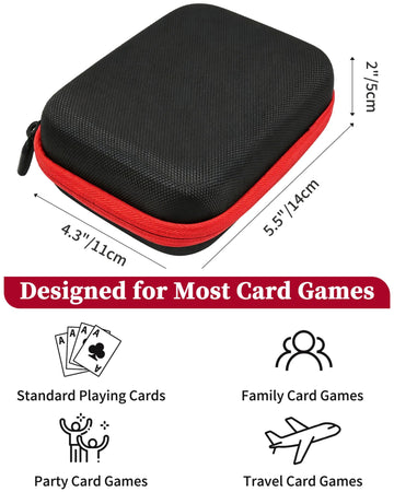 Mavronley Playing Card Game Case, Card Holder, Storage Box for UNO, SKYJO, Five Crowns, Phase 10 and More (Case Only)