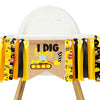 Construction 1st Birthday High Chair Banner Dump Truck/Excavator/Crane/Digger Theme One Photo Prop Cake Smash for Boys Construction One Year Old