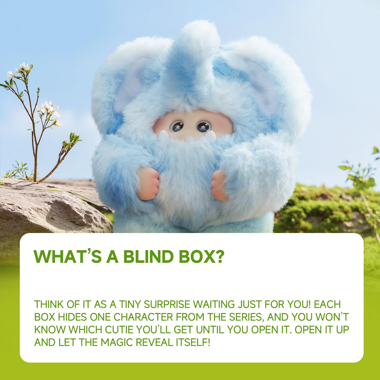 OHKU Giggle Monster Furry Forest Series Vinyl Plush Blind Box Random Design Action Figures Collectible Toys Home Decorations Holiday Birthday Gifts