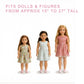Tall Doll Stand for Large Dolls and Action Figures - White Metal Display Stand with Vinyl-Coated Waist Holder - Fits Dolls Approx 15 to 27 Inches Tall