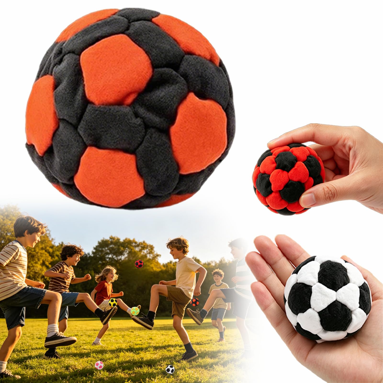 Yewmow Soccer Footbag Set,Hand Woven Kick Bags for Juggling