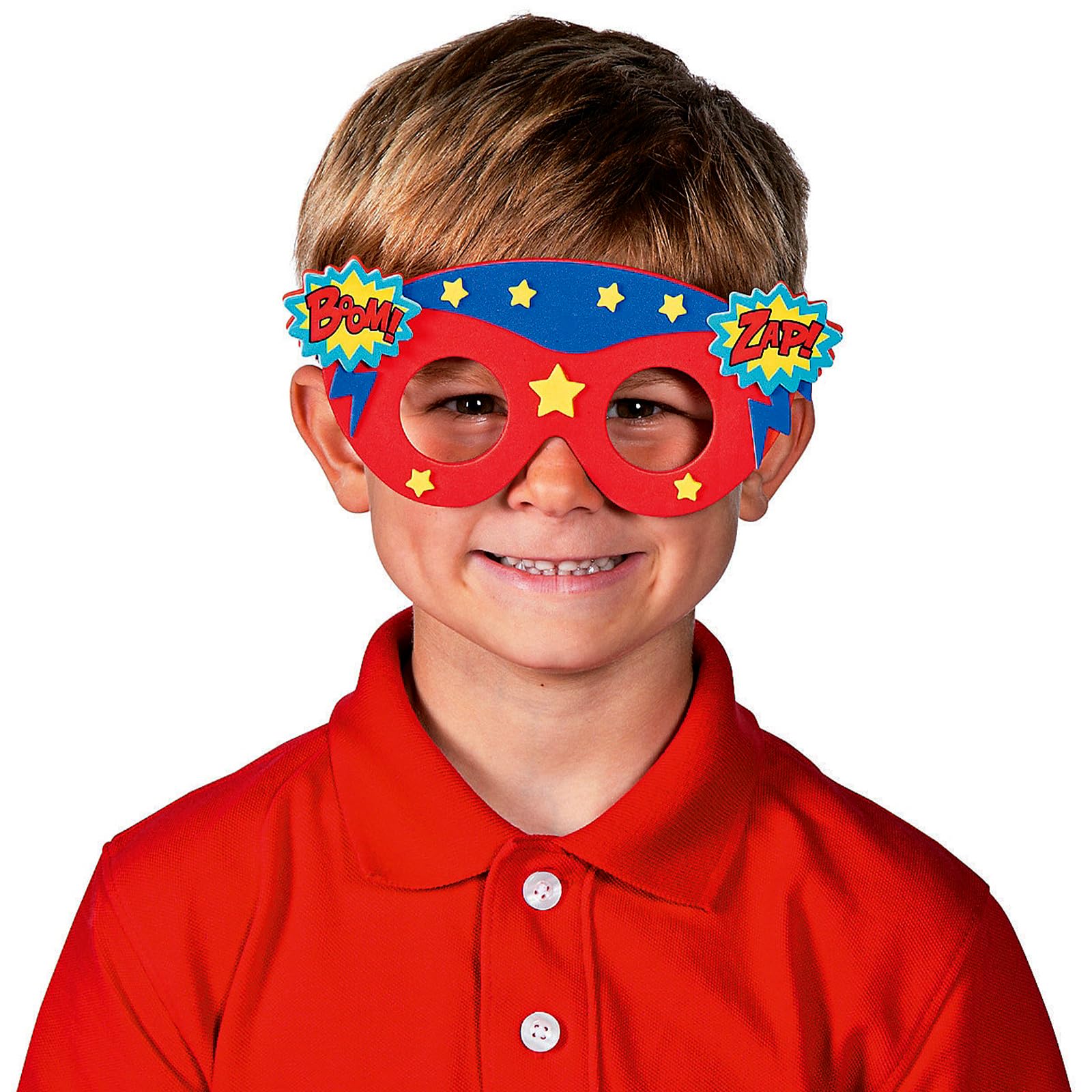 Kids Superhero Foam Glasses Craft Kit -12 - Crafts for Kids and Fun Home Activities