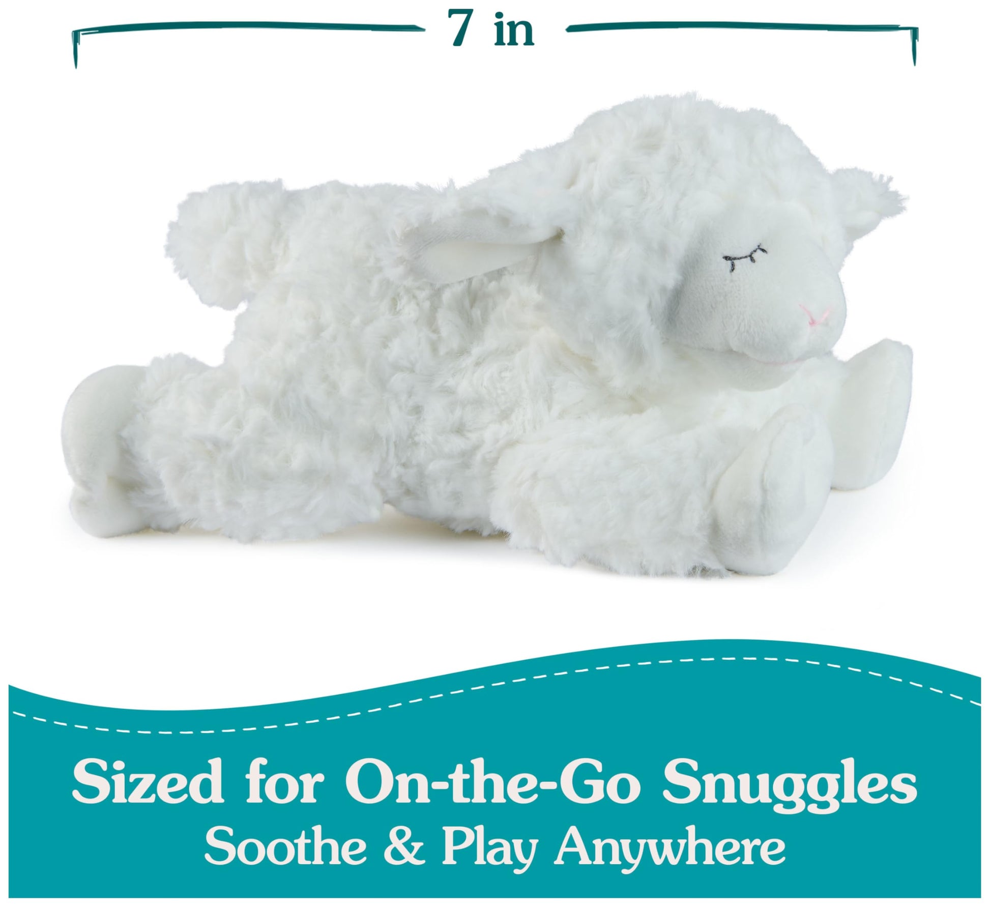 GUND Baby Sustainably Crafted Lamb Rattle 7-Inch Sensory Toy for Ages 0+