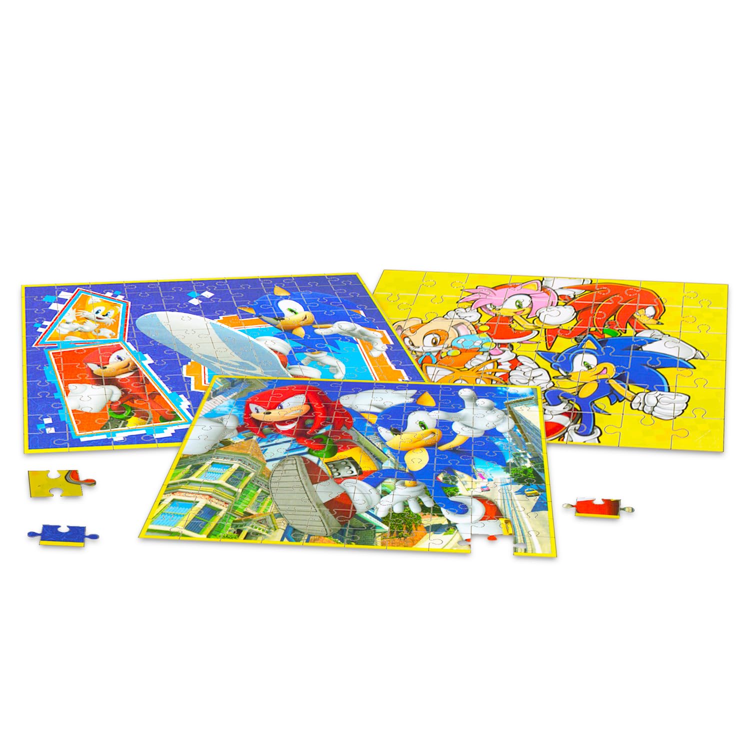 Sonic the Hedgehog Jigsaw Puzzles for Kids, Ages 3-5 Bundle