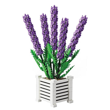Flowers Building Block Set for Adults,1204 Pcs DIY Flower Building,Lavender Artificial Plant Toys Set Gifts for Women-Home Décor
