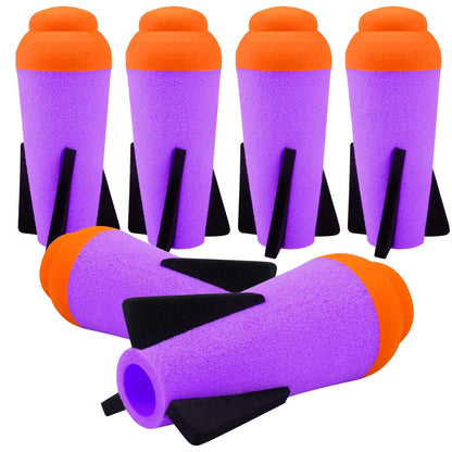 Ruibytree 6 Packs Mega Missile Refills for Nerf N-Strike Elite, Purple