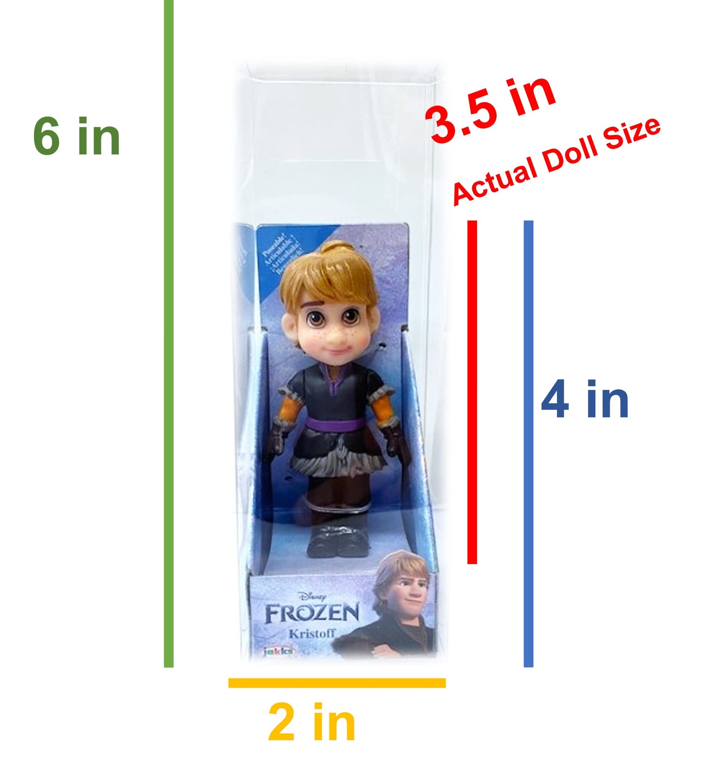 Amarina Packed in Clear Box for Gift Frozen Mini Poseable 3.5inch Doll Choose from All 14 Style Frozen Characters (Kristoff)