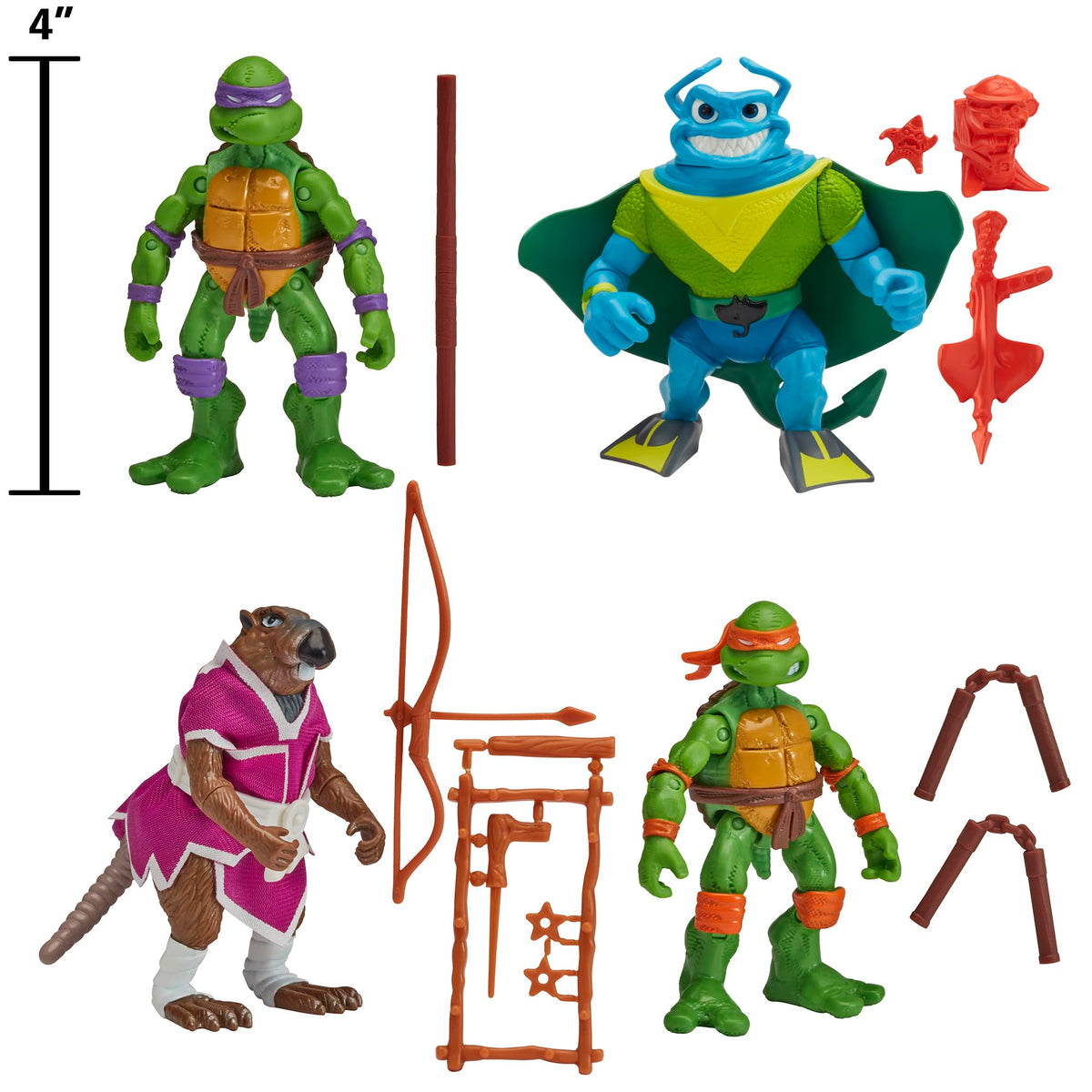 PlayMates Teenage Mutant Ninja Turtles: Classic Adventure Heroes Collection Series 2 Toys - Amazon Exclusive