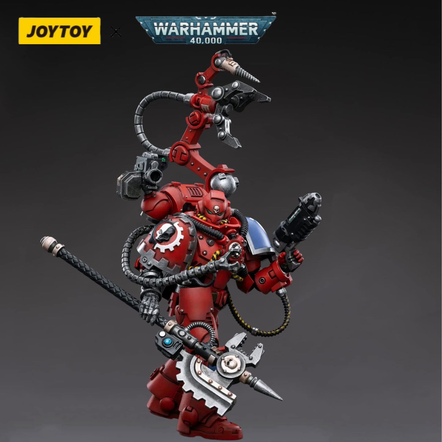 JOYTOY Warhammer 40,000 1/18 Action Figure Ultramarines Primaris Techmarine Collection Model Birthday Gifts 7.8Inch