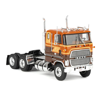 1976 CL 9000 Truck Tractor Brown Two-Tone with Graphics 1/64 Diecast Model by IXO Models U64TR009