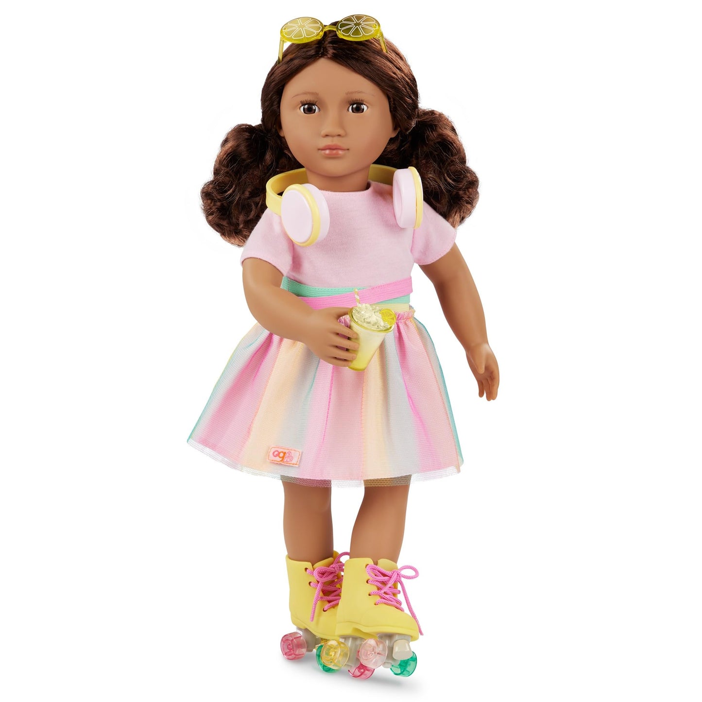 Outfit OG Deluxe - Rollerblades & Limonade - Skate Suit for 18 Inch Doll