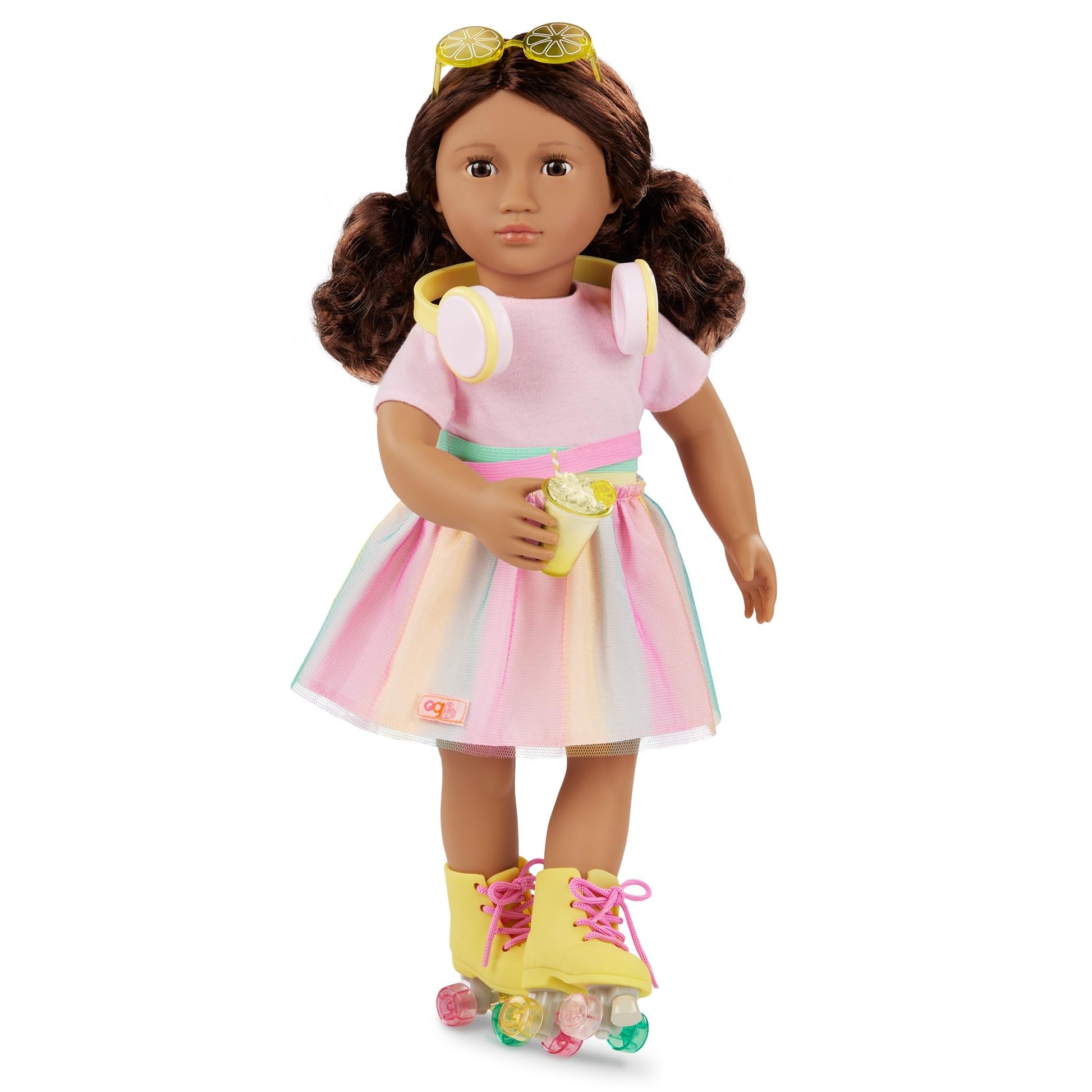Outfit OG Deluxe - Rollerblades & Limonade - Skate Suit for 18 Inch Doll