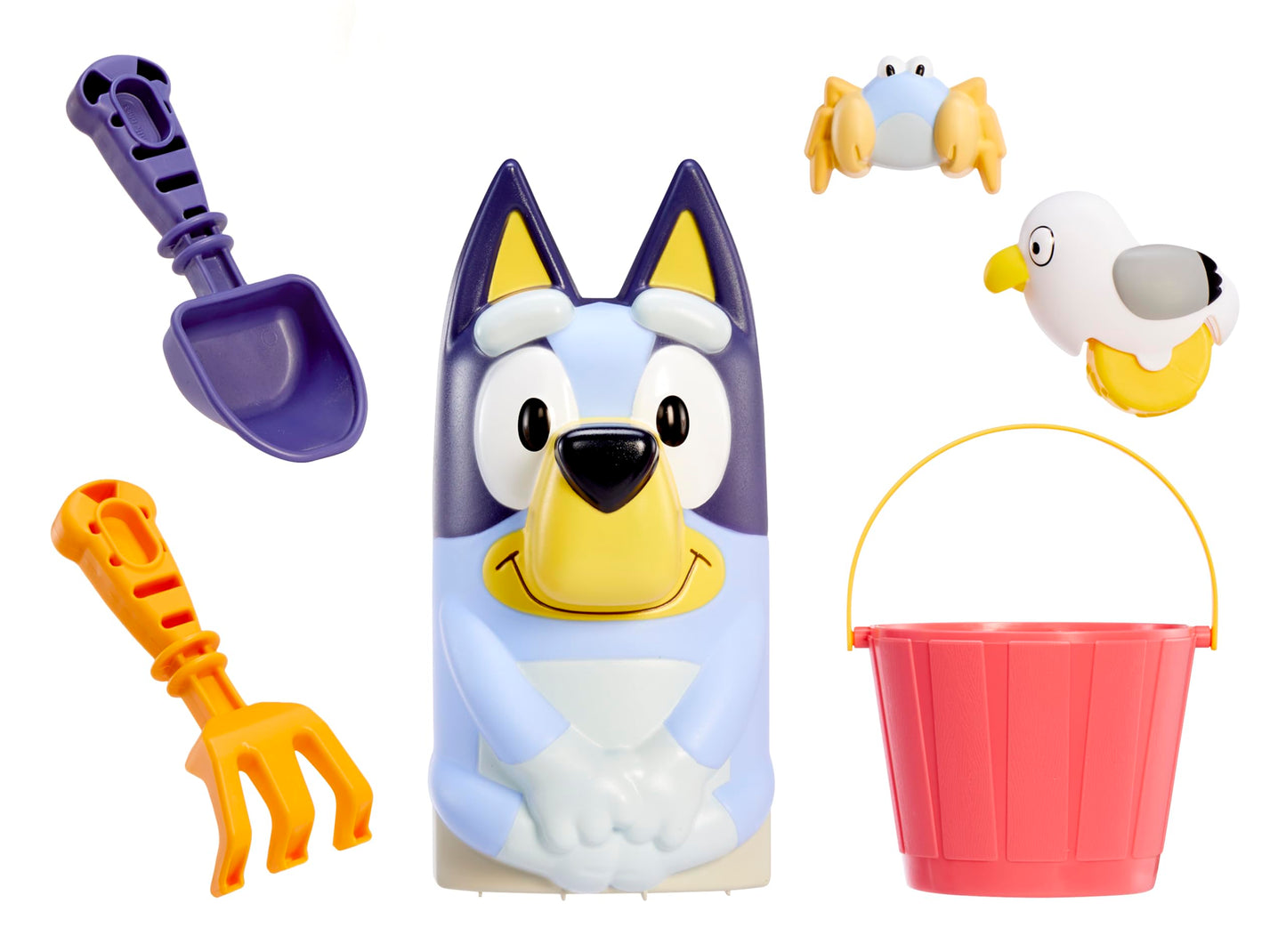 Little Tikes Bluey Beach Day Sand Box with 6 Accessories, Bluey Active Play, for Boys and Girls Ages 1-6 Years