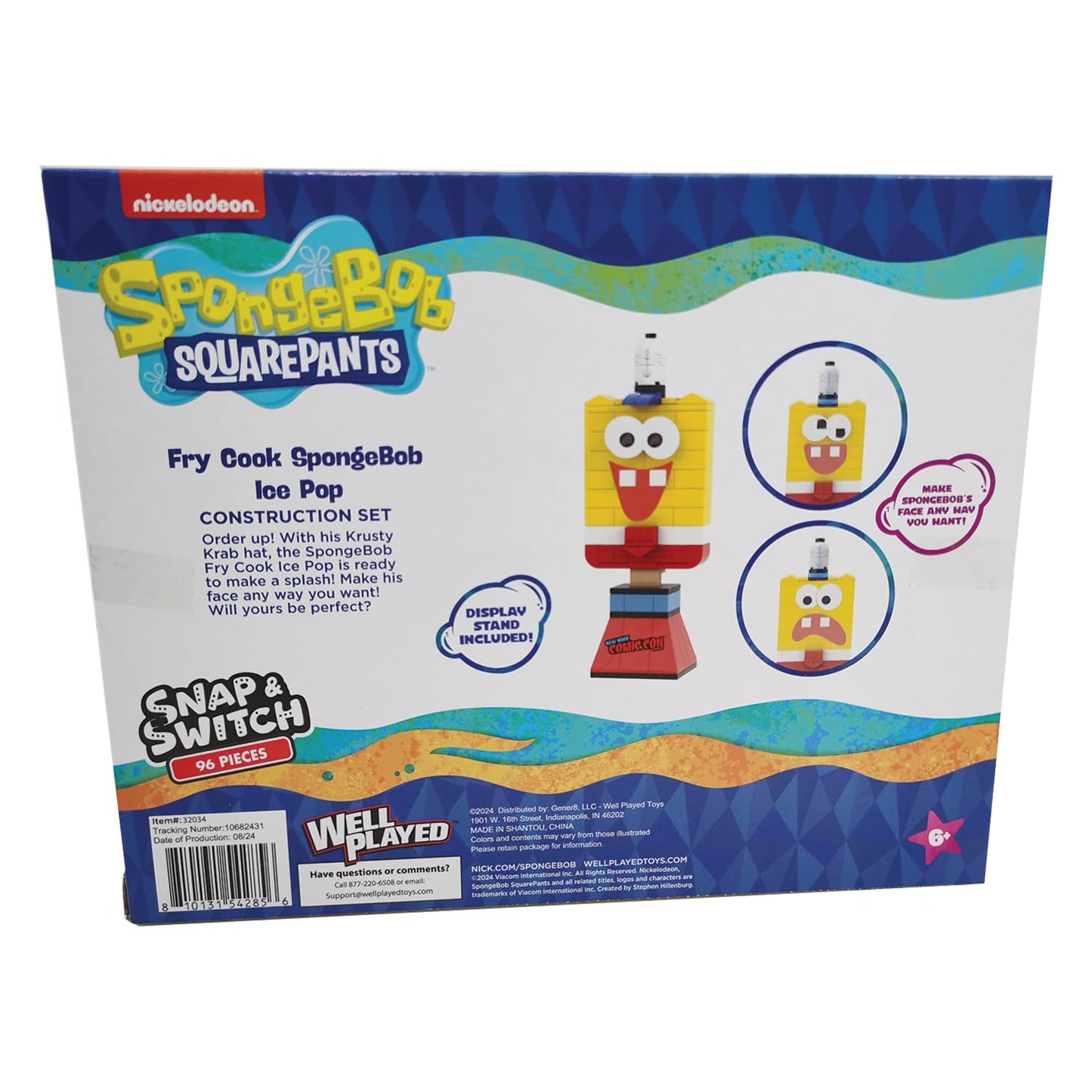 Snap & Switch NYCC Exclusive Fry Cook Spongebob 25th Anniversary Ice Pop Playset - Limited Edition Collectible for Fans - Ages: 6+