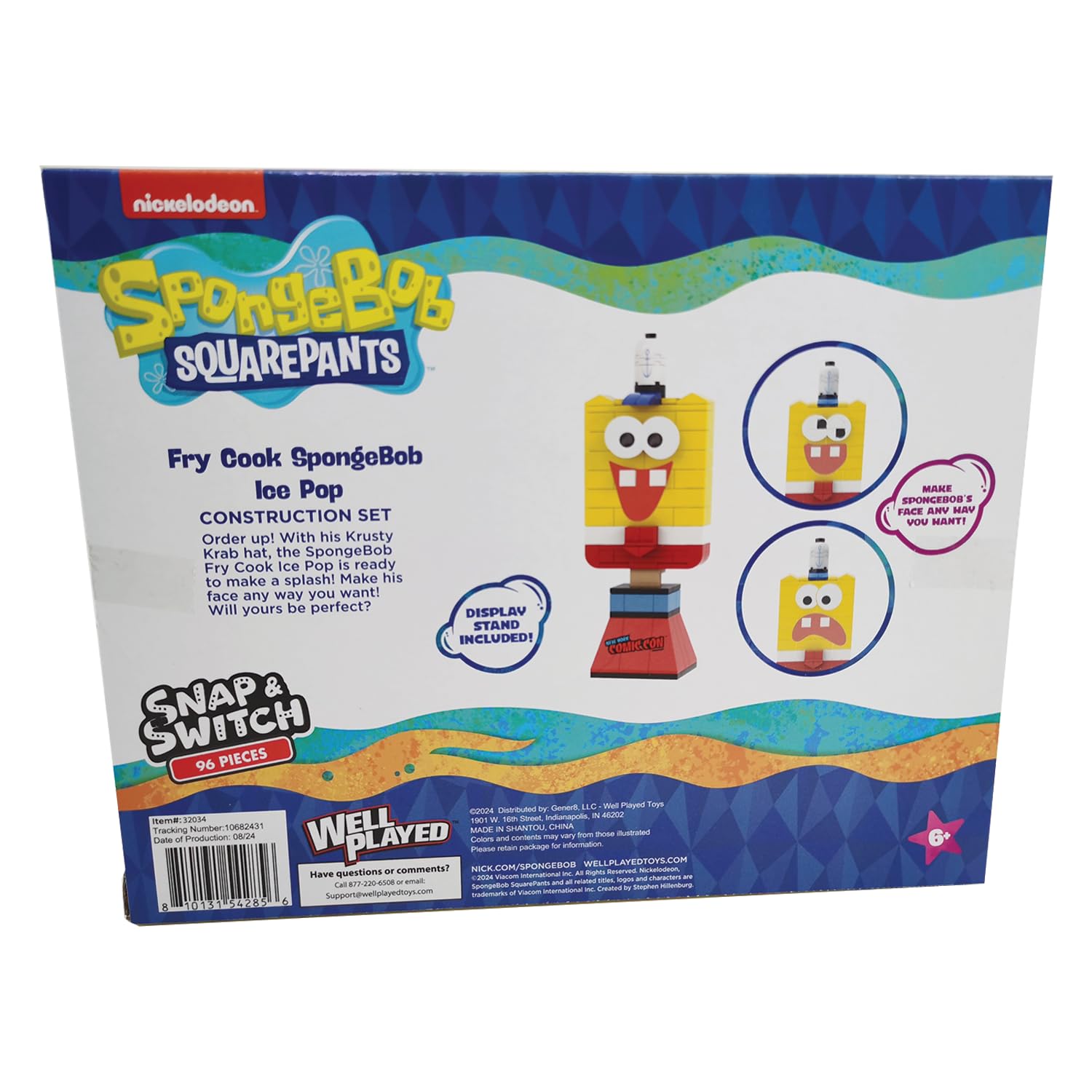 Snap & Switch NYCC Exclusive Fry Cook Spongebob 25th Anniversary Ice Pop Playset - Limited Edition Collectible for Fans - Ages: 6+