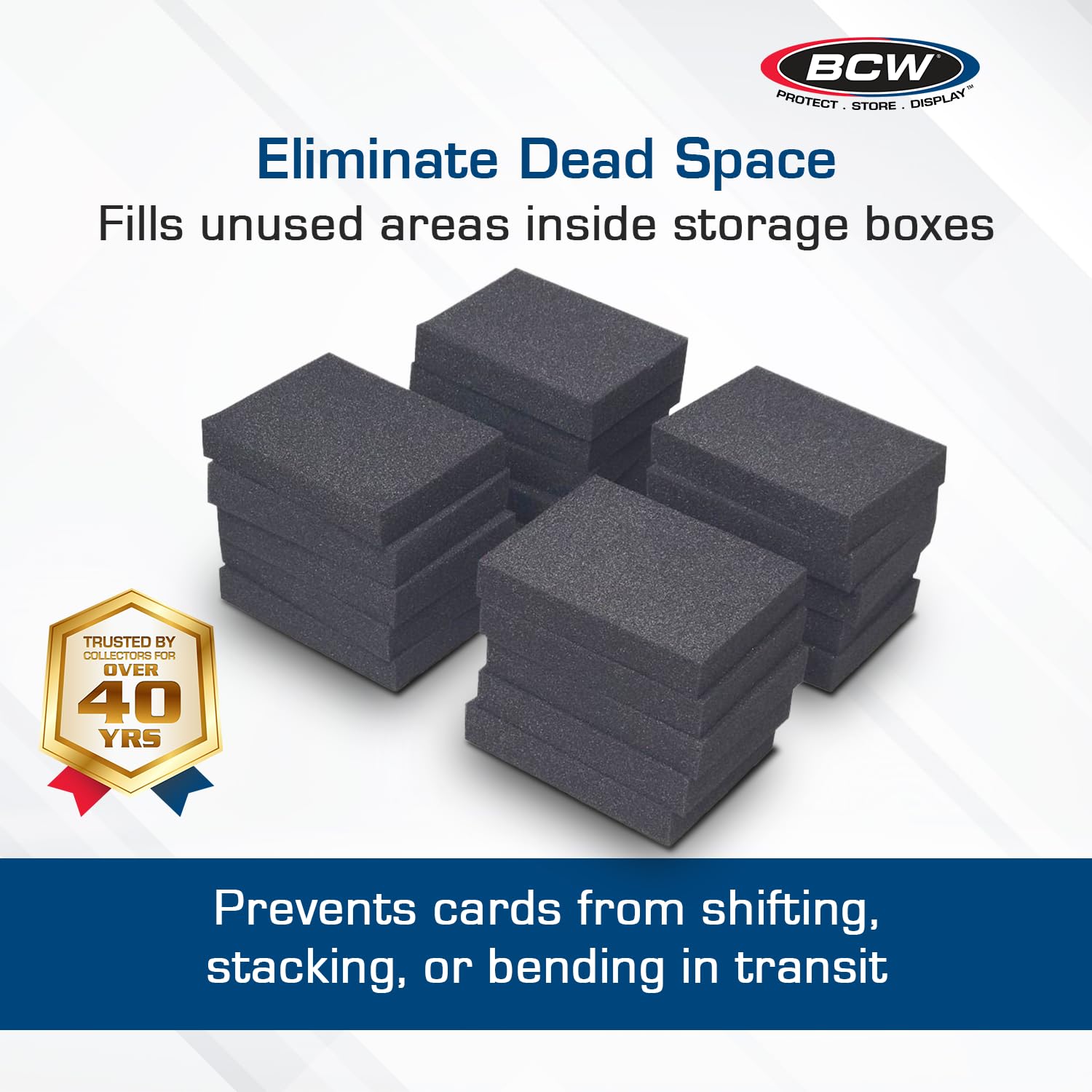 BCW Monster Pads - 20 Pack | Foam Card Dividers for Trading Card Storage Boxes | Acid-Free Foam Inserts | Expanding Foam Spacers for Cards | Protect &