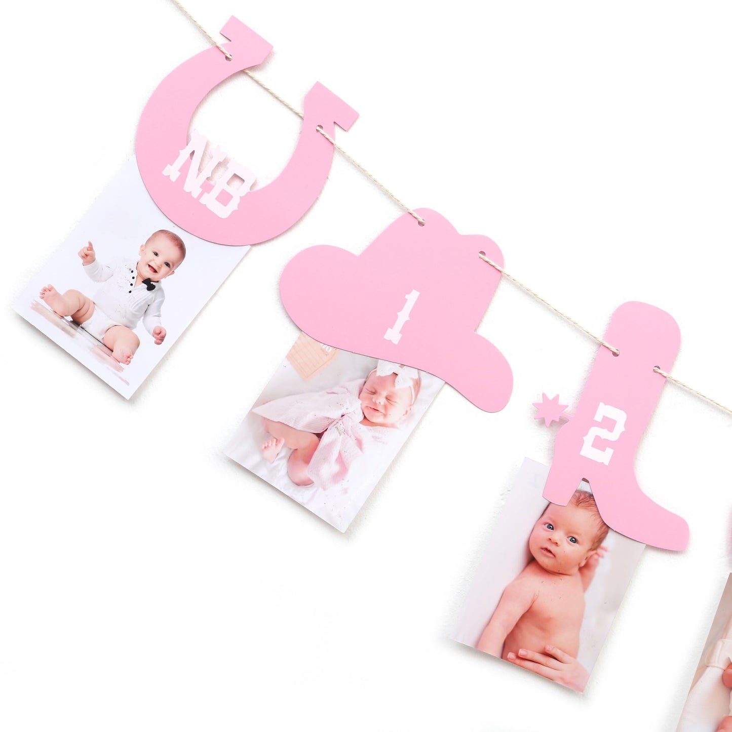 Cowgirl Monthly Photo BannerM,y First Rodeo 1st Birthday Decor