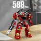 HIGH GODO Mech Robot Transforming Building Blocks Set for Adults, City Warrior Justice Hero Soldier Mech Model Building Kit, Cool Creative Robots Toys