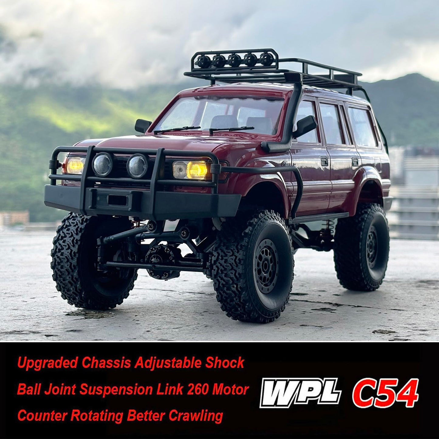 Apawband RC Rock Crawler 4x4 RC Truck WPL C54 1/16 RC Crawler RTR