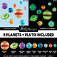 Great Explorations, 3-D Solar System Glow In The Dark Ceiling Hanging Kit 3D Planets and Star Stickers Create the Milky Way Teach Science STEM