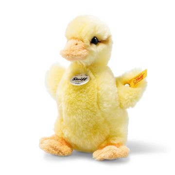 Steiff USA Yellow Pilla Duckling Plush Toy, 5.5” x 5.1” x 3.5” - Cuddly Duck Toy, Airbrushed Accents (73335), Miniature