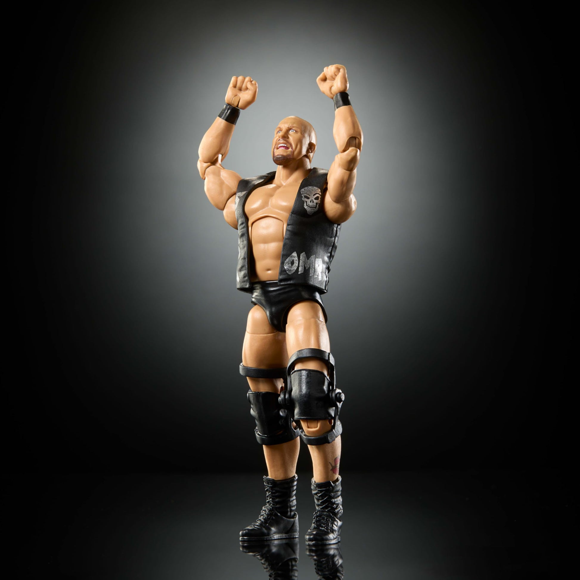 Mattel WWE Elite Action Figure & Accessories, Greatest Hits 2025 Set, 6-inch Collectible “Stone Cold” Steve Austin with 25 Articulation Points