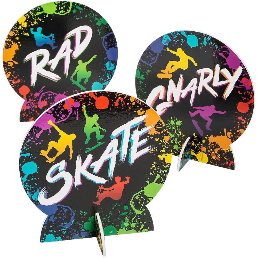 Skateboard Party Centerpieces 3 Pieces